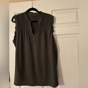 Adrianna Papell Dark Olive Sleeveless Top